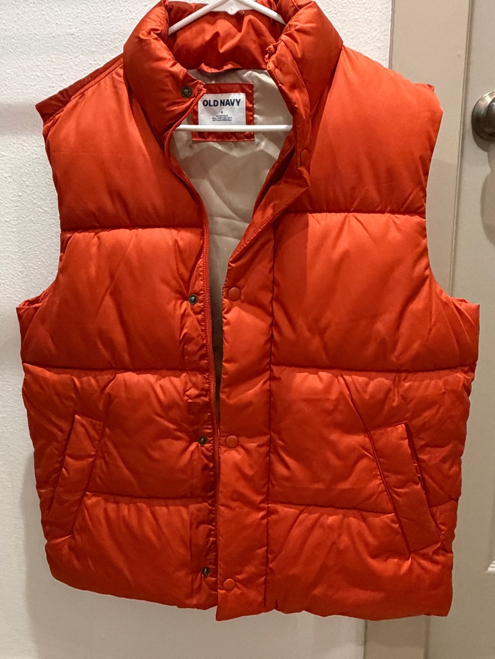 Old Navy Orange Puffer Vest